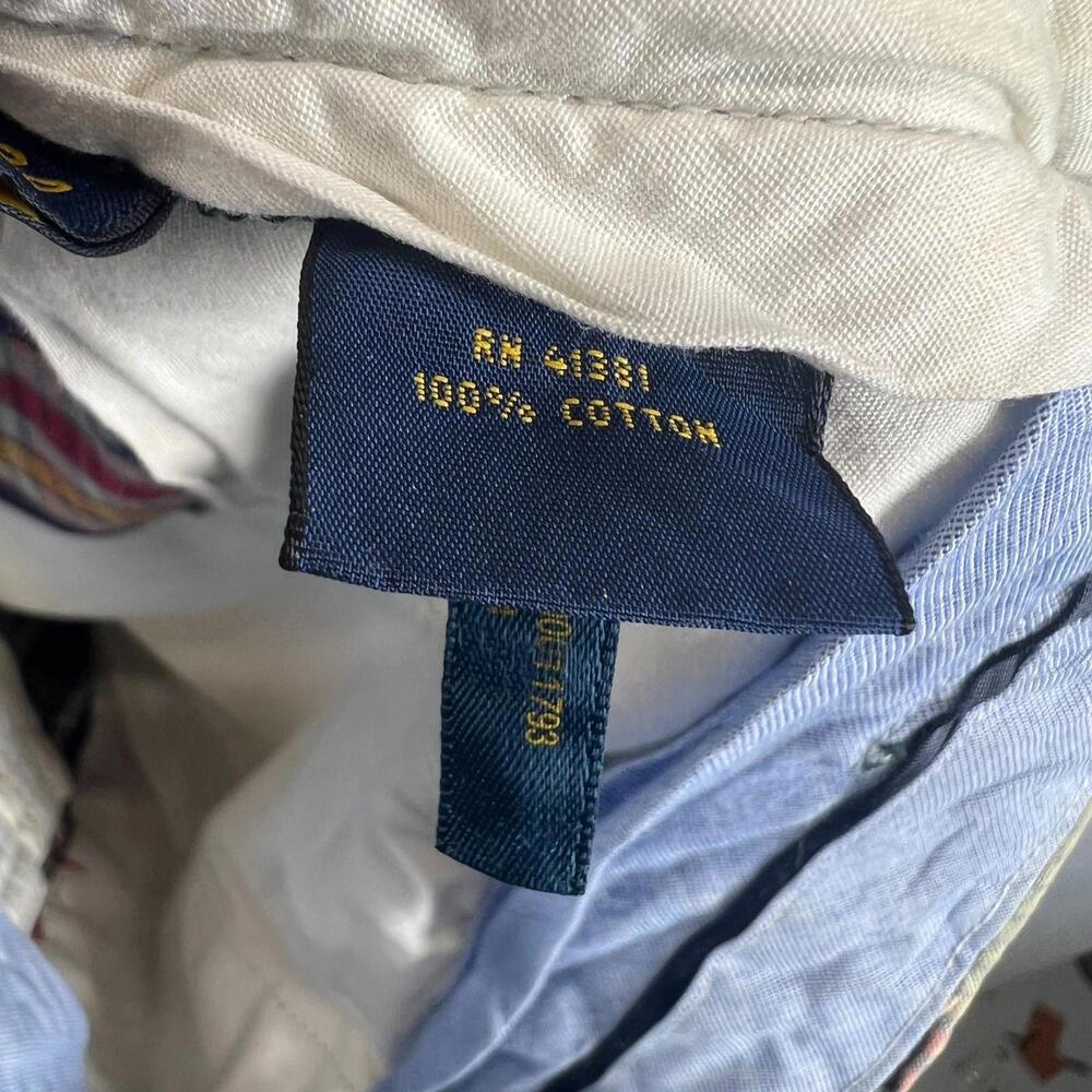 Vintage Polo Ralph Lauren Shorts Mens 34 India Madras Plaid Preppy 90s Straight - Picture 9 of 9